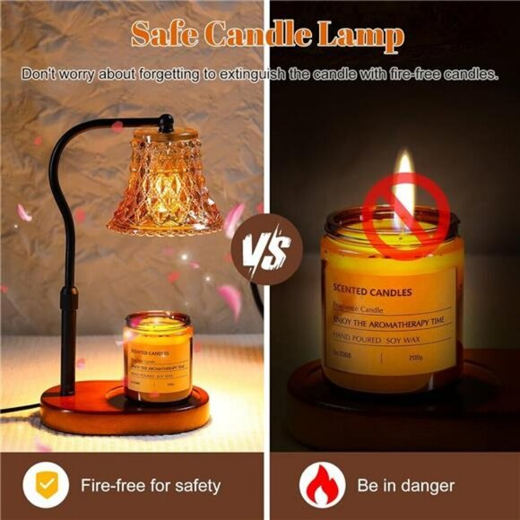 Candle Warmer Lamp with Candle Melter Electric Candle Lamp Warmer with Timer - Picture 4 of 8